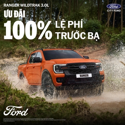 Ford Ranger ưu đãi tháng 10/2026 – Hỗ trợ 100% lệ phí trước bạ
