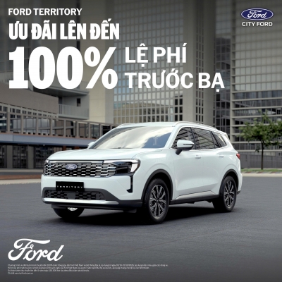 Ford Territory ưu đãi tháng 10/2026 – Hỗ trợ 100% lệ phí trước bạ