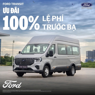 Ford Transit ưu đãi 100% lệ phí trước bạ trong tháng 10/2026