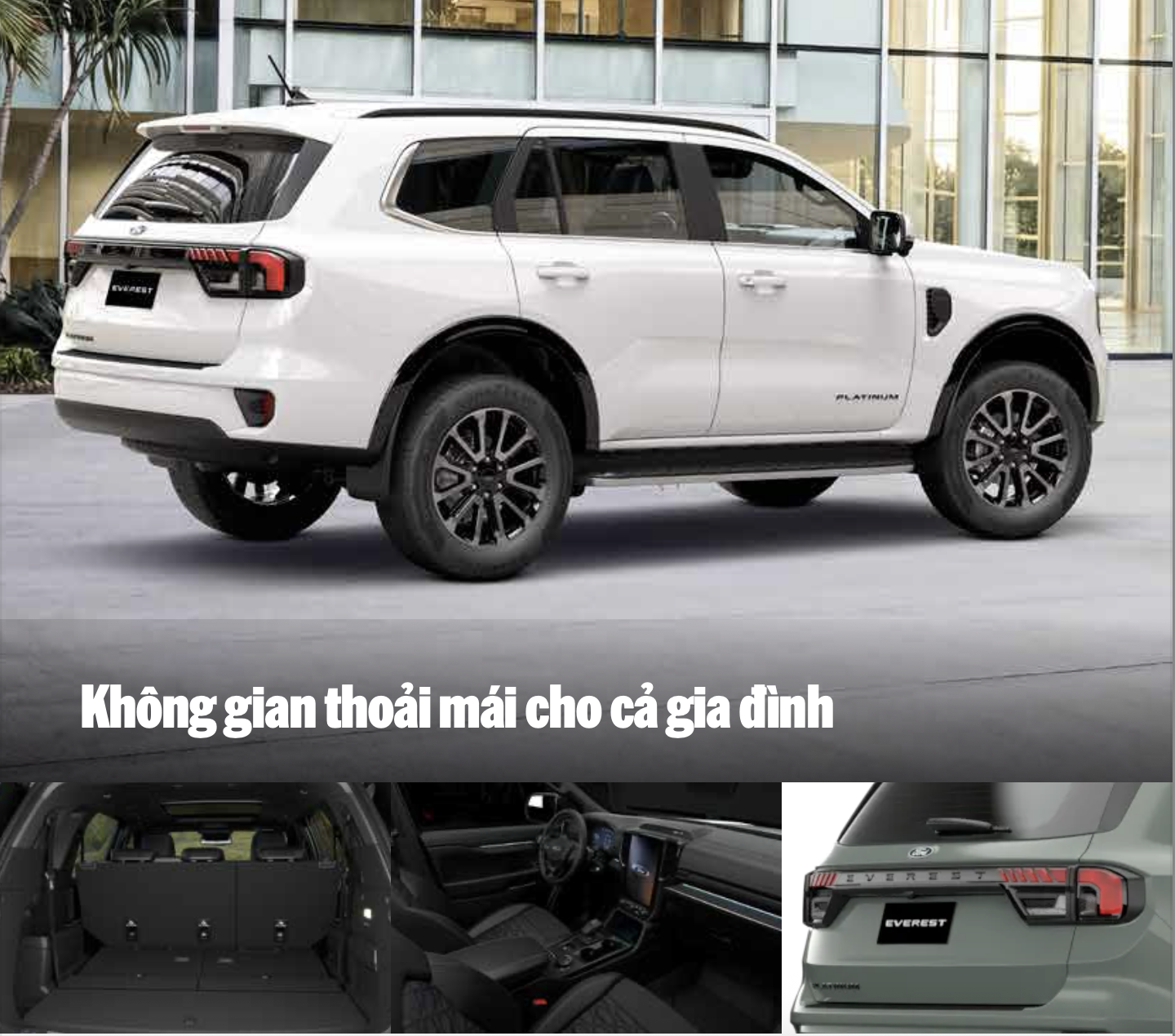 Không gian Everest 2026 rất thoải mái cho cả gia đình